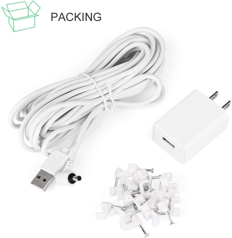 Power Adapter for Ring Stick up Cam Battery(3Rd Gen), with 30Ft/9M Weatherproof gallery