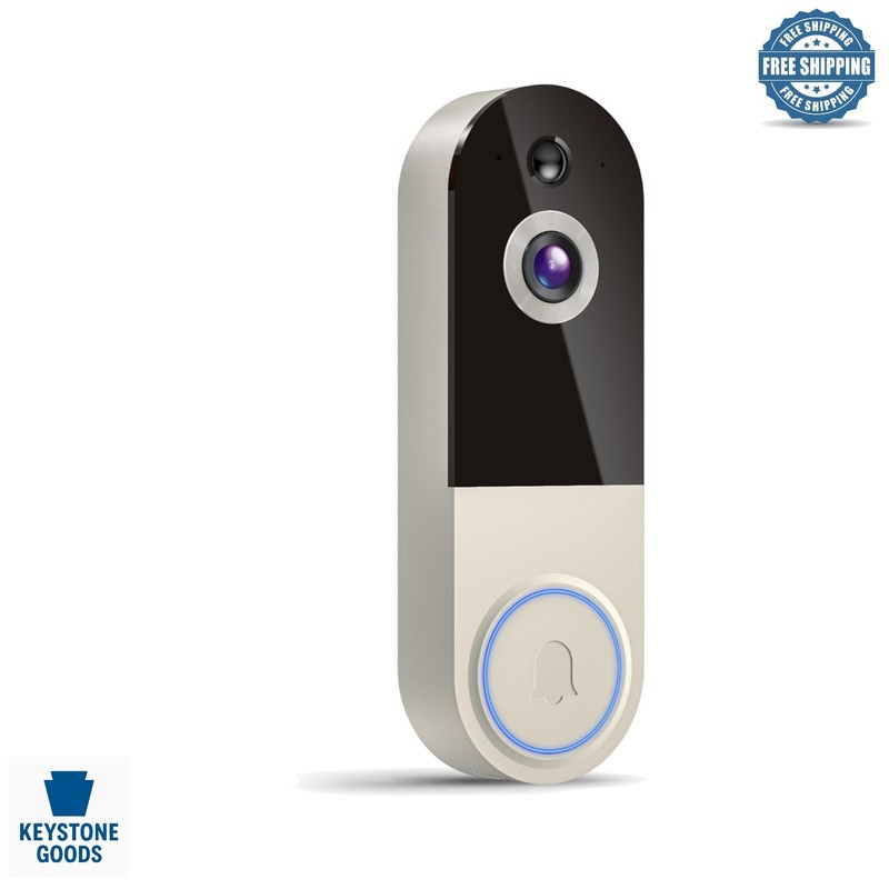 Wireless Video Doorbell Camera with AI Human Detection & Night Vision