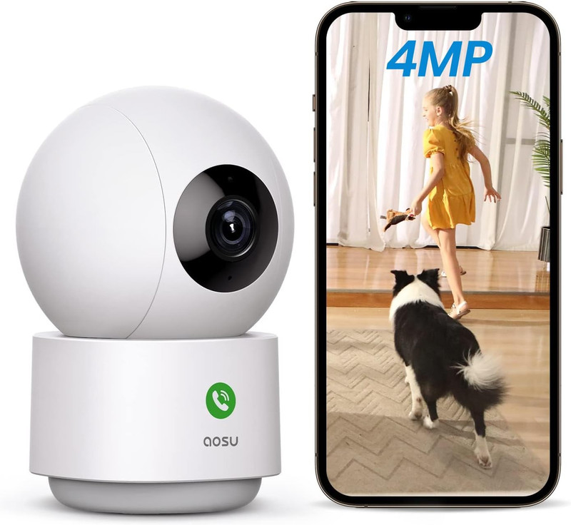 4MP Indoor Security Camera - Baby & Pet Monitoring with 5/2.4 Ghz Wifi | 360° Ho gallery