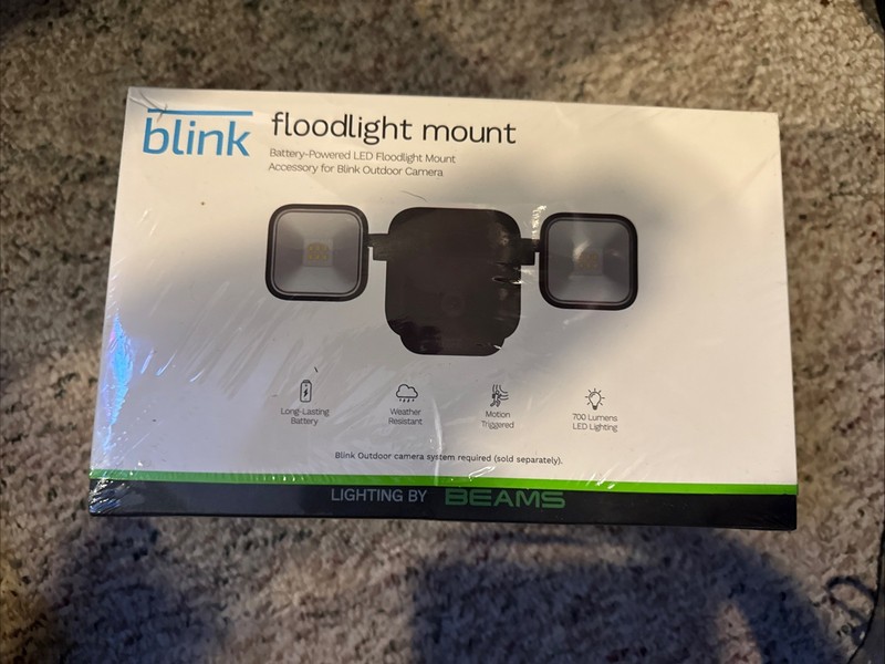 Floodlight Mount Accessory for Blink Outdoor Camera - Black - 2 Yr Battery - gallery