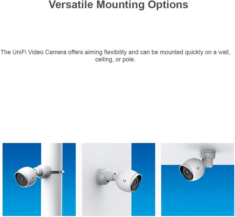 Unifi G4 Series UVC-G4-BULLET 4MP Outdoor Bullet Camera with Infrared (3-Pack) gallery