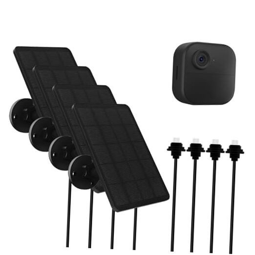 4W Solar Panel for Blink Outdoor 4 (4th Gen) Camera, for blink 4rd Gen(4 Pack)