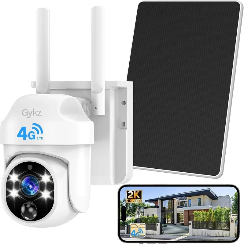 4G LTE Cellular Security Camera No WiFi Solar Outdoor Night Vision With SIM Card