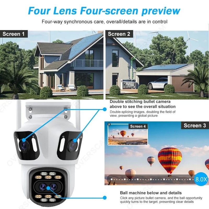 16MP WiFi Camera Outdoor Home Security Auto Tracking P2P PTZ Video Surveillance gallery