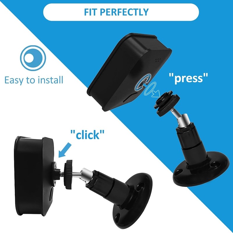 Comprehensive Viewing with Blink 3-Pack Adjustable Camera Mounts - Matte Black gallery