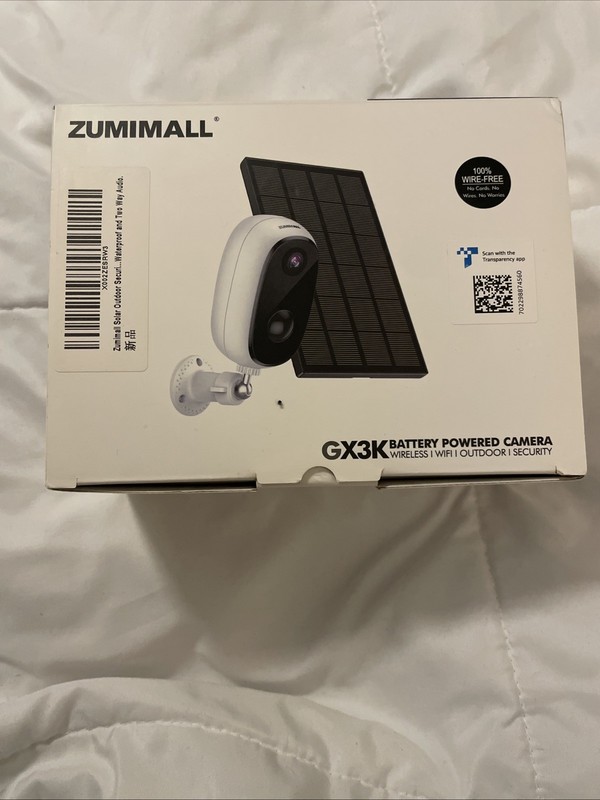 ZUMIMALL GX3K Battery Powered Camera | Wireless | Wi-Fi | Outdoor | Security