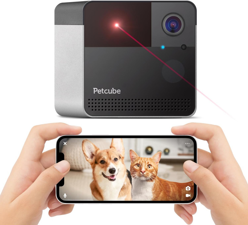 Play 2 Wi-Fi Pet Camera with Laser Toy for Cats & Dogs, 1080P HD Video, 160° Ful gallery