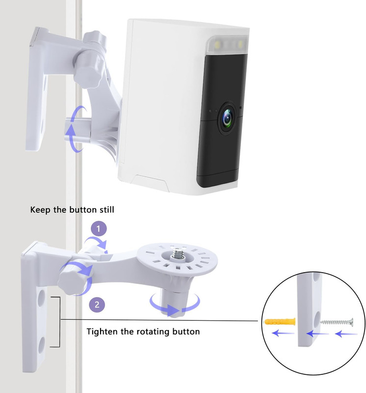 Camera Wall Mount Compatible with Wyze Battery Cam Pro, Wyze Cam Pan V3, Securit gallery
