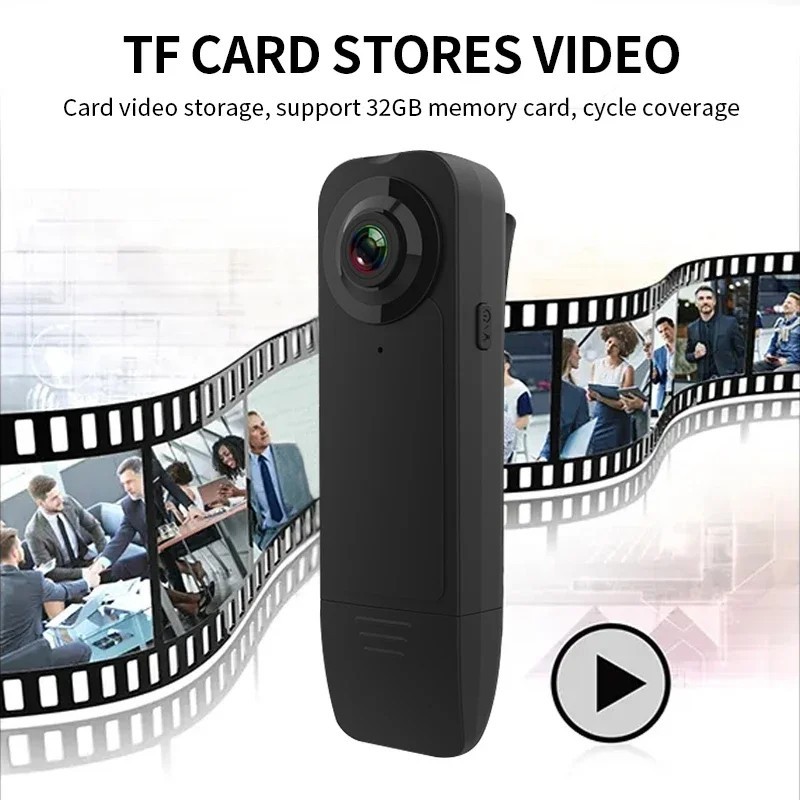 Mini Body Camera 1080P HD Wearable Camera Night Vision Motion Detection Security gallery