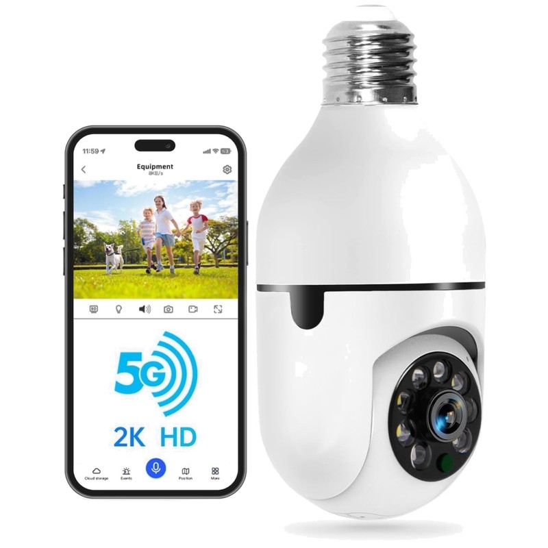2K HD Color Night Vision Bulb Camera – Alexa Compatible