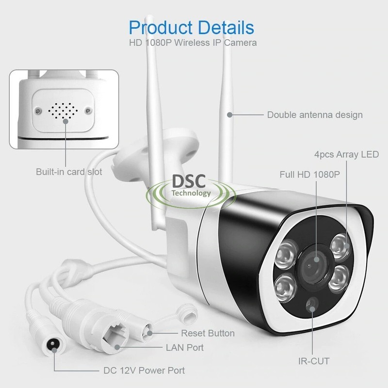 5MP Add-On IP Security Wireless Camera 2-Way Audio Wi-Fi Outdoor Work NVR gallery