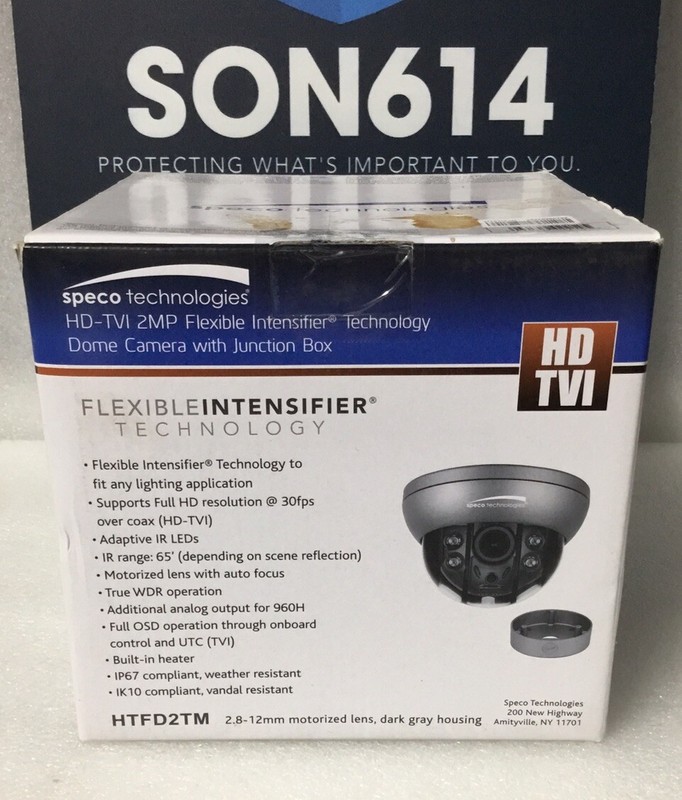 Speco HTFD2TM Security Color Camera W/2.8-12mm Heater 2MP HD-TVI IR LED WDR NEW! gallery