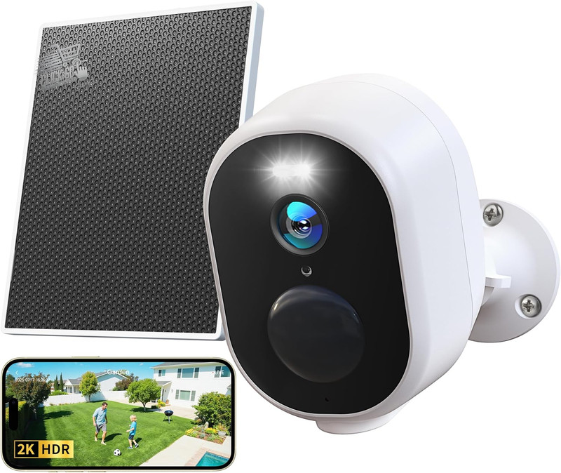 Outdoor Wi-Fi Camera Solar Panel Wireless Battery 2K Surveillance gallery
