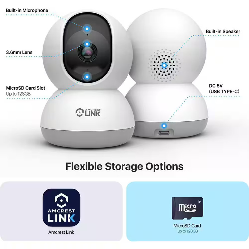4MP Indoor Plug-In Wifi Camera with 2-Way Audio Wireless IP Security Camera 30 F gallery