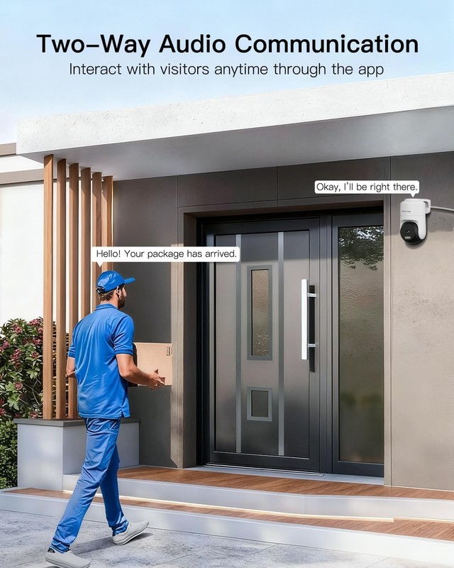 2.5K 4MP Outdoor Security Camera with 360° Pan/Tilt & Color Night Vision gallery