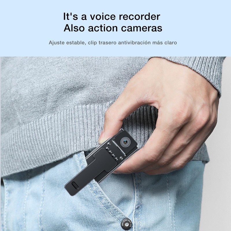 1080P Mini Body Camera Video Recorder, Small Pocket Body Born Cam Wearable Ca... gallery