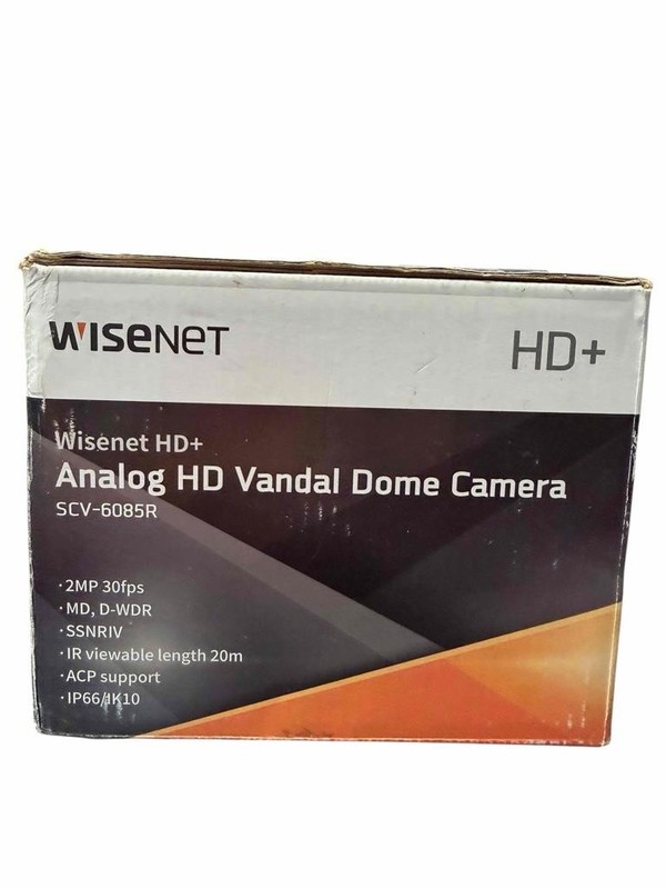 NEW Hanwha Techwin Wisenet Analog HD Vandal Dome Camera SCV-6085R 2MP gallery