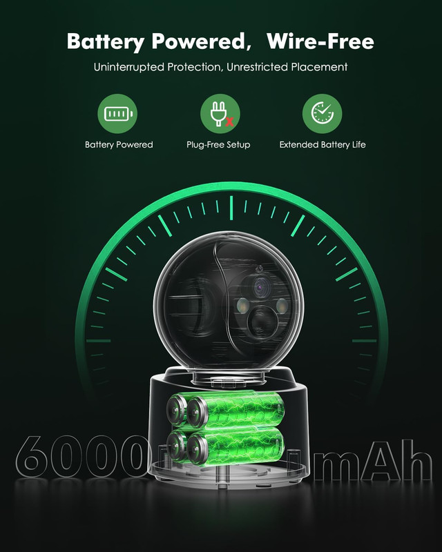 Wireless Camera 2.5K 4MP Pan Tilt Battery 2-Way Audio gallery