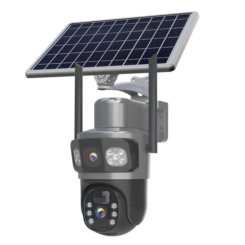4MP+4MP Solar Wireless WiFi Outdoor Home Security Camera System CCTV