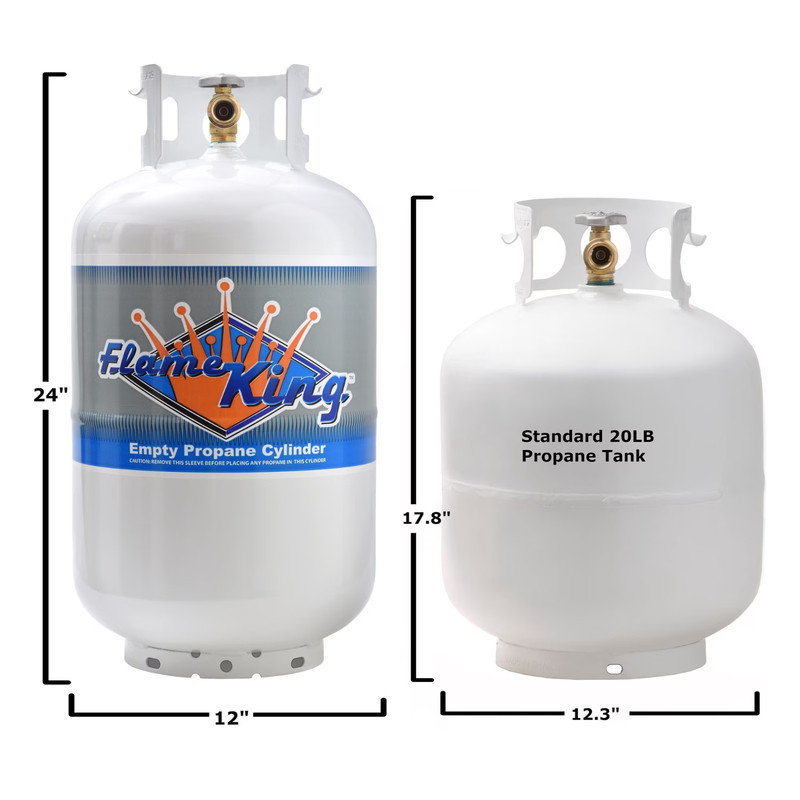 Flame King 30 lb. Propane Tank with Type 1 Overfill Protection Device Valve (Shi gallery