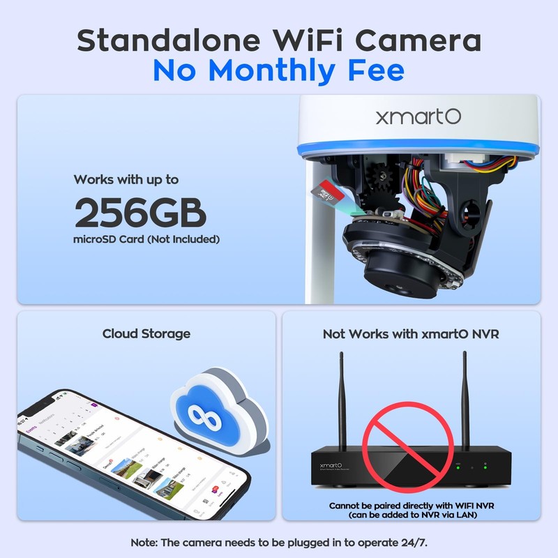 [AI Tracking Ceiling CAM 2K HD Metal PTZ Dome Wireless Security Camera with A... gallery