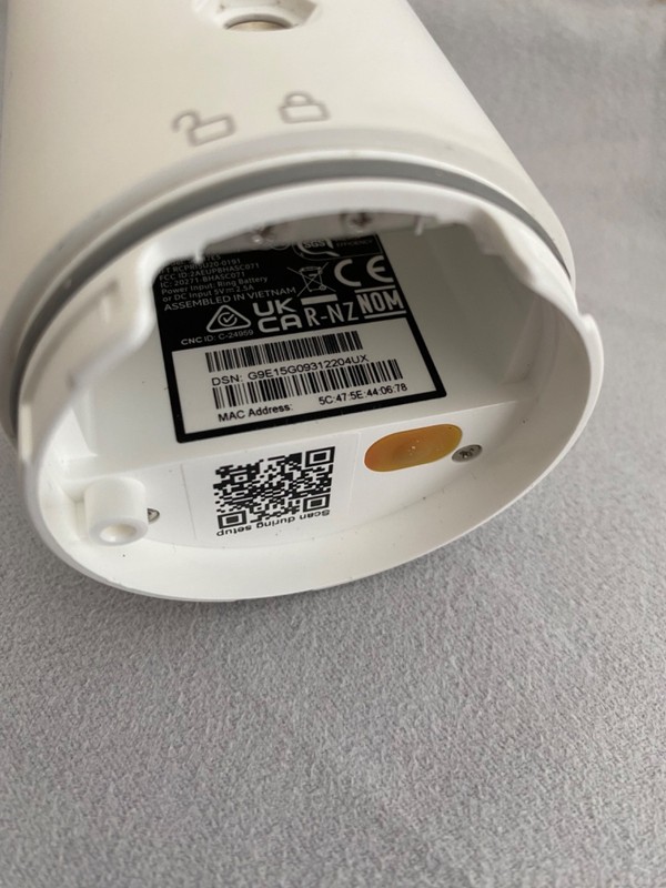 Ring 3rd gen 5UM7E5 White Stick Up Cam (For parts only) gallery