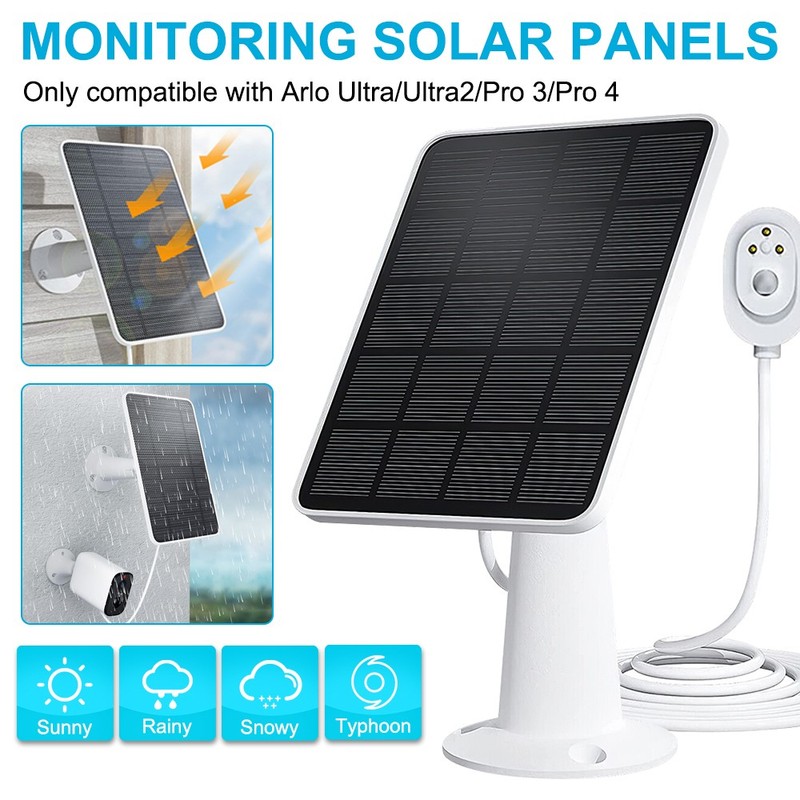 4x Solar Panel Charger Support for Arlo Ultra/Ultra2/Pro 3/Pro 4 Security Camera gallery