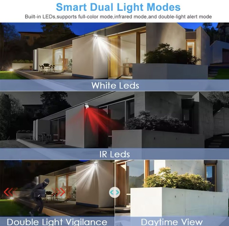 8MP Wifi IP Outdoor PTZ Camera 4X Zoom AI Audio HD Night Color gallery