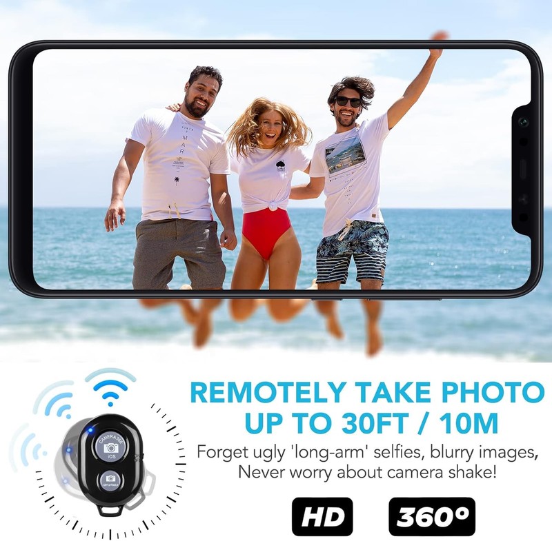 2 Pack Wireless Camera Remote Control - Wireless Remote for iPhone & Android Pho gallery