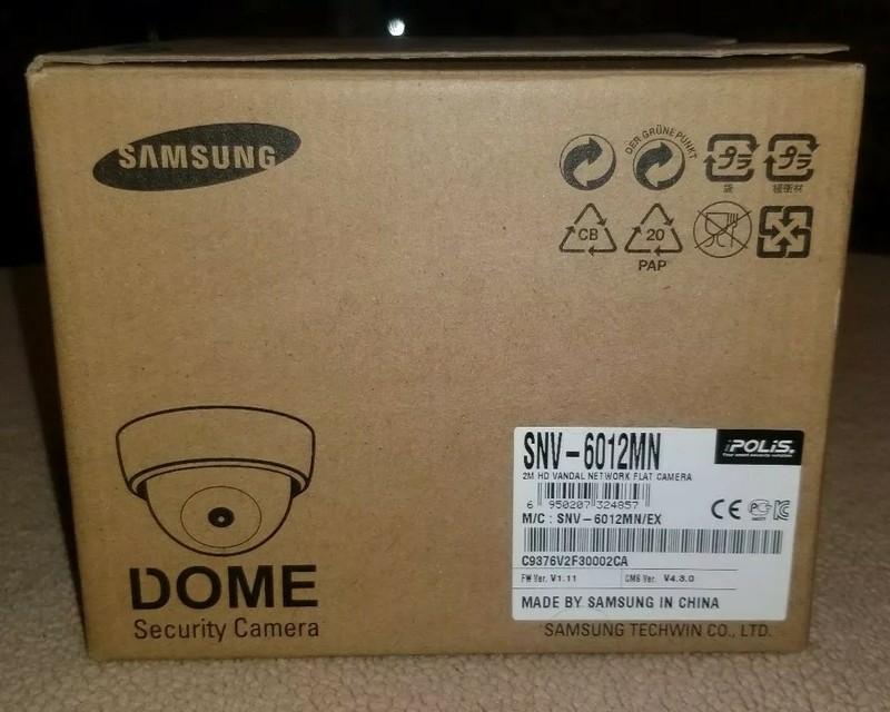 Samsung SNV-6012MN 2MP HD Mobile Flat Dome Camera with 3mm fixed lens SNV-6012