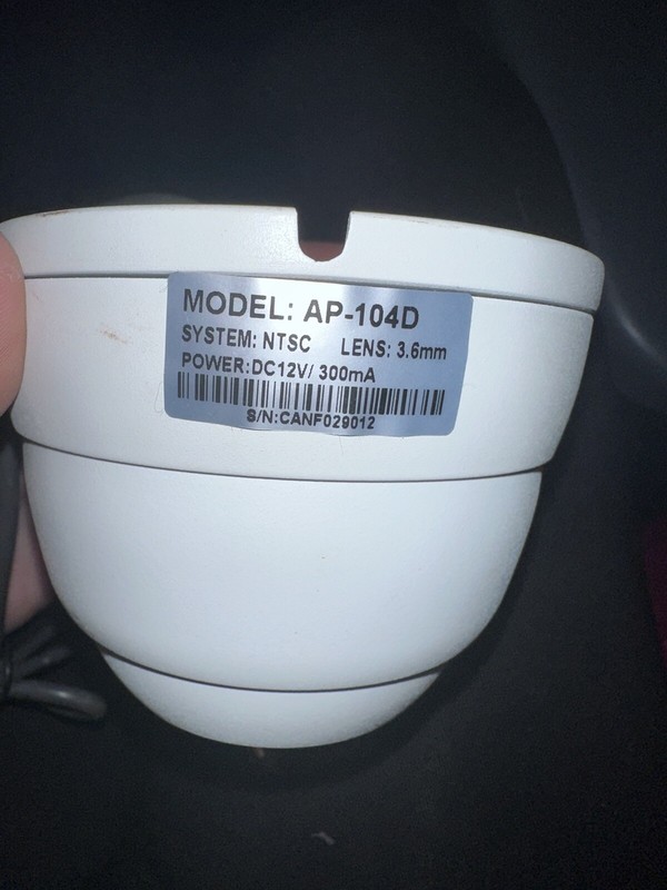 NTSC Surveillance Camera - Model: AP-104D - LENS 3.6mm - Power: DC 12V / 300mA gallery