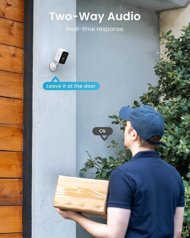 ieGeek 2K 3MP Wireless Outdoor Camera Battery, Spotlight & Siren, Night Vision gallery