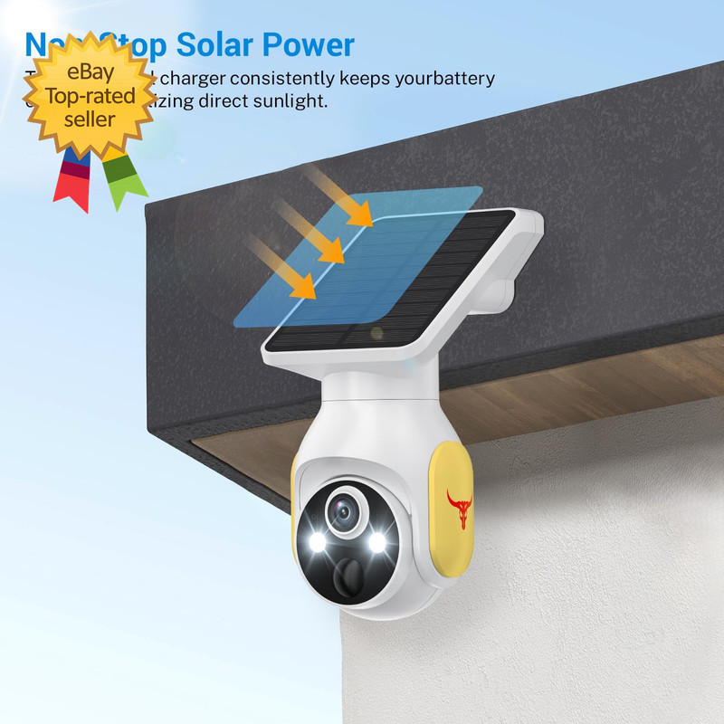 1080P Security Camera Wireless with Solar Panel AI Human Detection 2 Way Audio.. gallery