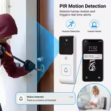 EseeCloud Video Doorbell Camera 5MP 5G/2.4G WiFi 4500mAh Battery Audio Door Bell gallery