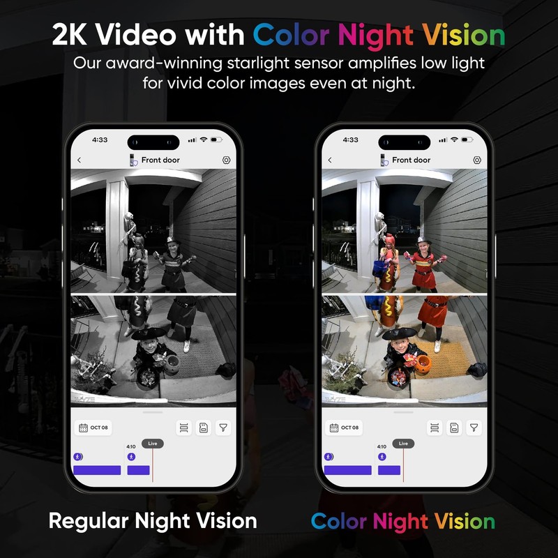 Wireless Duo Cam Video Doorbell (Chime Included), Battery Powered, 2K Full HD... gallery