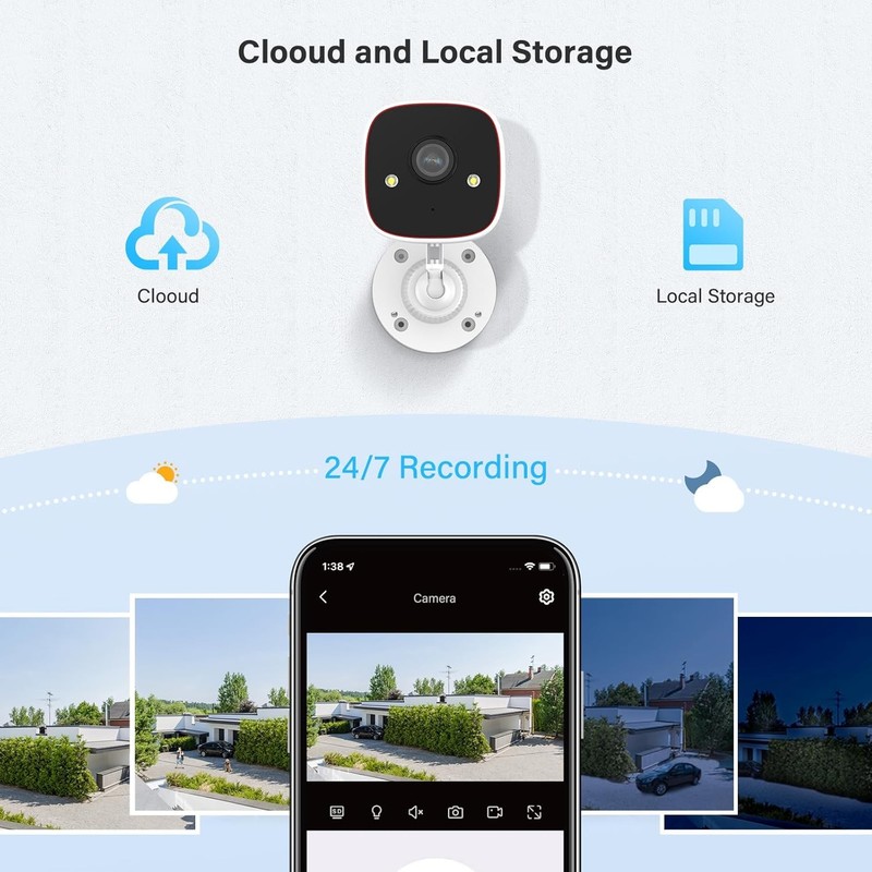 2K Full-Color Night Vision Security Camera – Plug-in, Dual-Band WiFi gallery