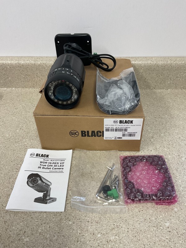 S/C Black BLK-CPT138VH WDR HI-RES VIF True D/N 30 LED IR Bullet Camera NEW