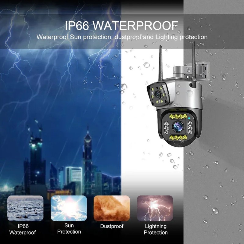 4MP Wifi 4G PTZ Camera Outdoor Security AI Human Detect Night Vision CCTV Camera gallery
