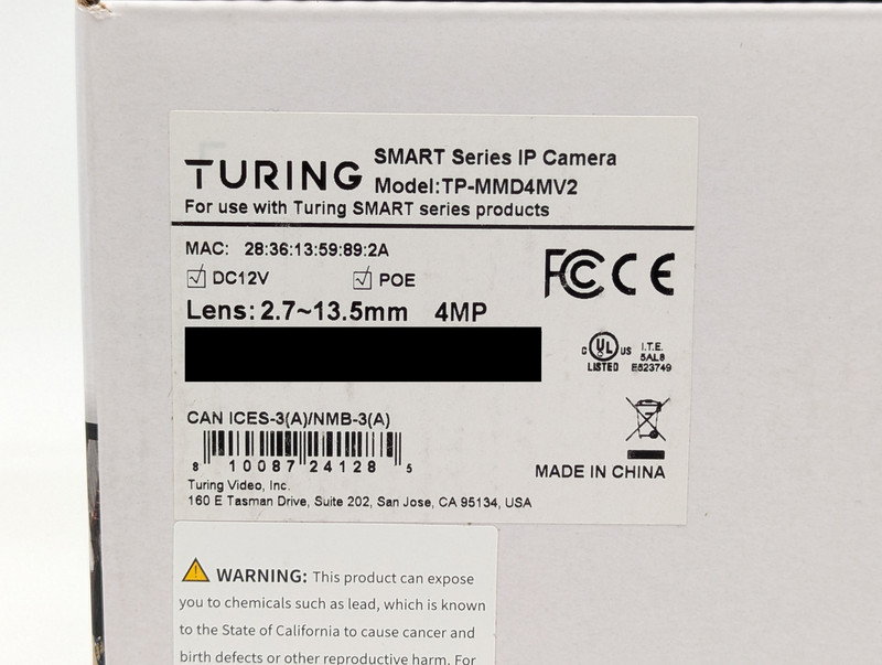 Turing SMART Series TwilightVision 4MP Dome Camera Motorized (TP-MMD4MV2) White gallery