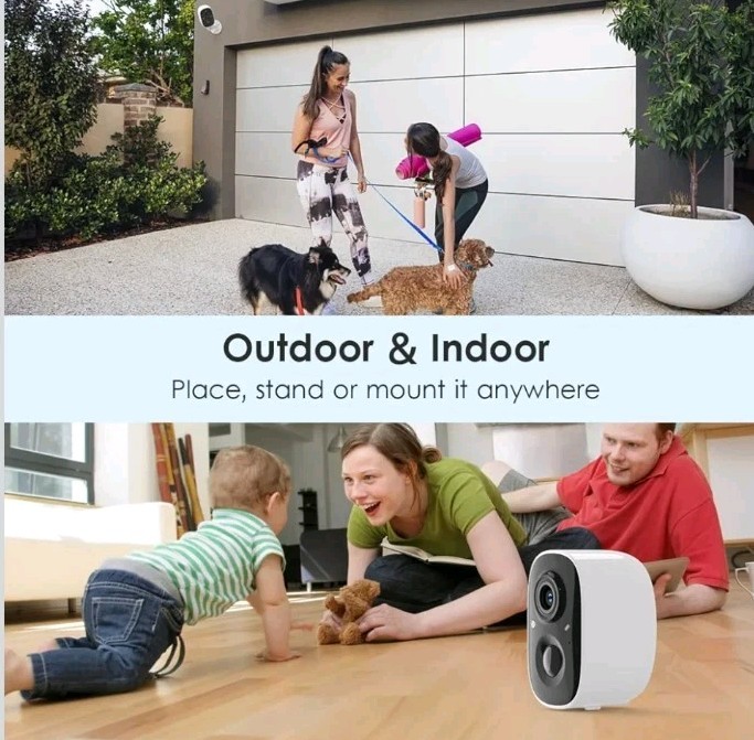 2 GMK Security Cameras Wireless Outdoor 2K Color Night Vision AI Motion Detect gallery