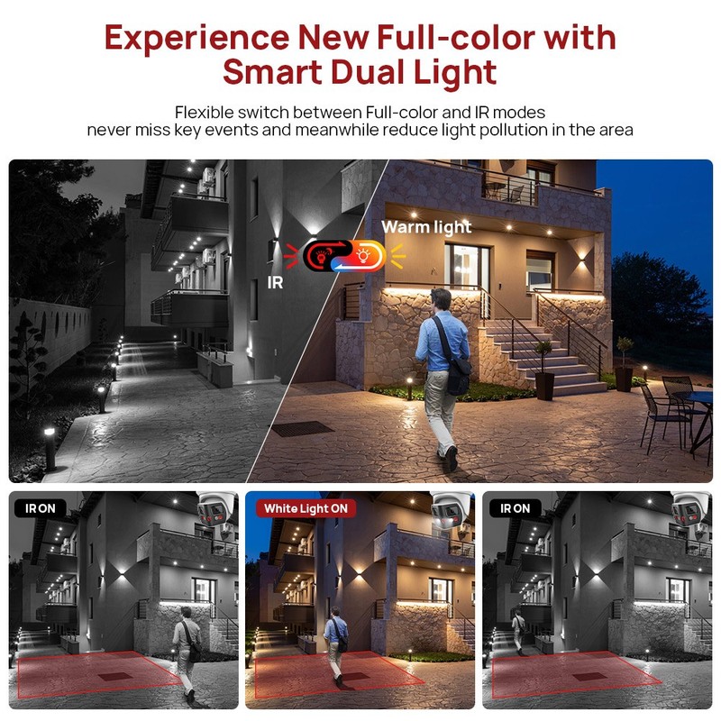 Vikylin 4K 8MP Smart Dual Light Full Color+IR IP camera MIC POE NDAA compliant gallery