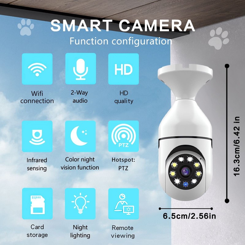 Outdoor Wireless HD Security Cameras - 2 Pack with 360° Panoramic View gallery