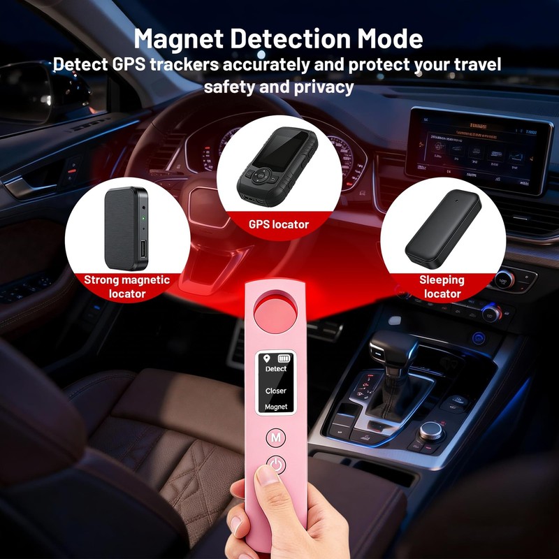 Hidden Camera Detector, 6-in-1 Anti-Spy Camera Finder w/LED Screen, GPS Track... gallery