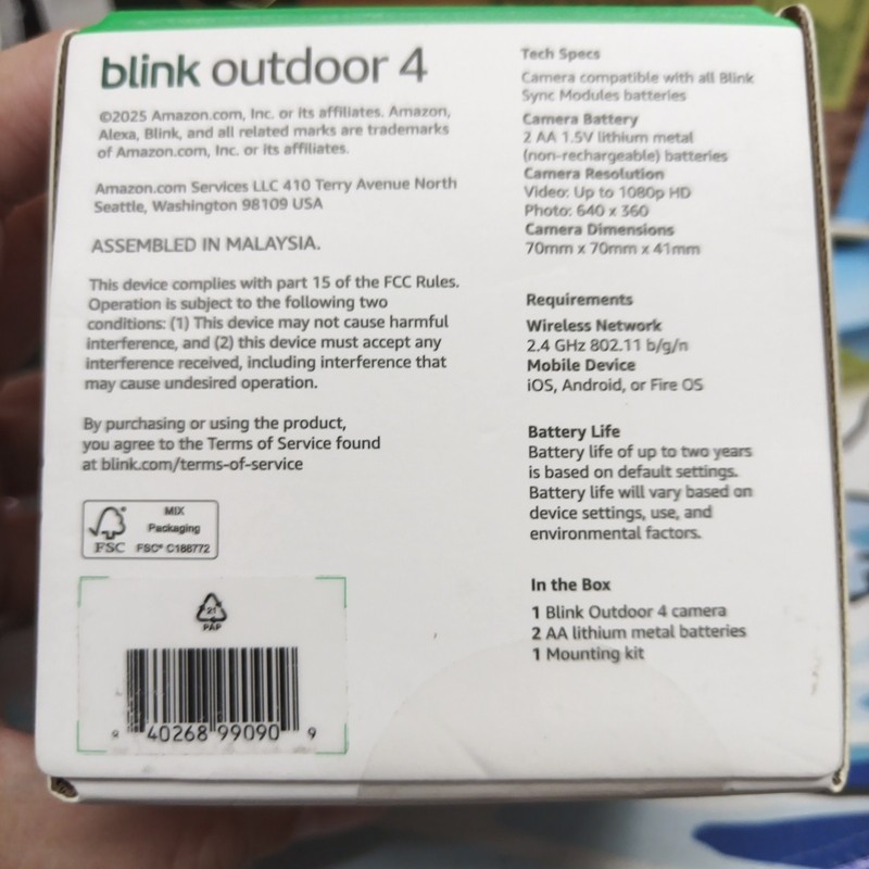 Blink Outdoor 4 (4th Gen) Wire-Free Smart Security Add On Camera HD 2-Way Audio gallery