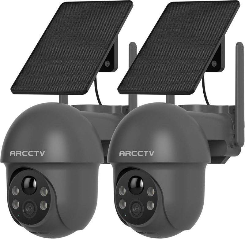 Security Cameras Wireless Outdoor Solar, 4MP 360° View Battery Powered Outdoor C gallery