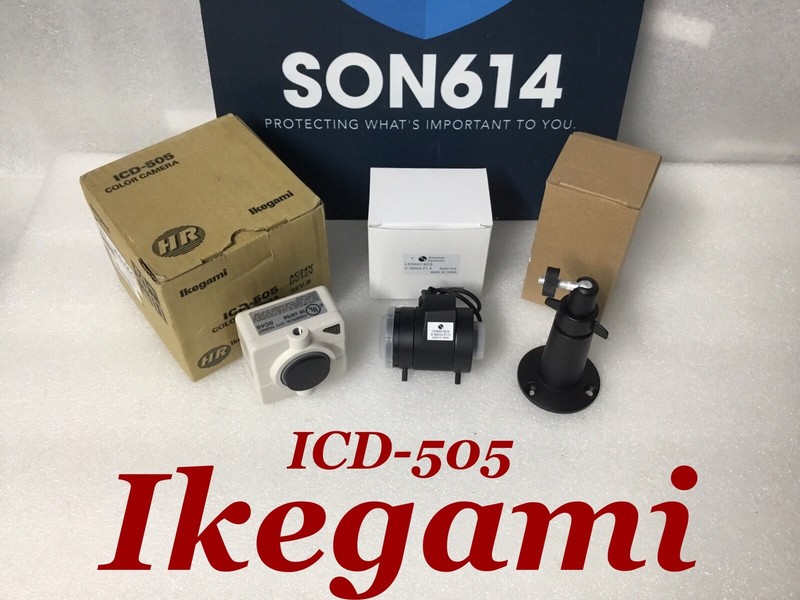 Ikegami ICD-505 Security Color Camera W/ 5-50mm 520TVL Wall Mount Bracket NEW!