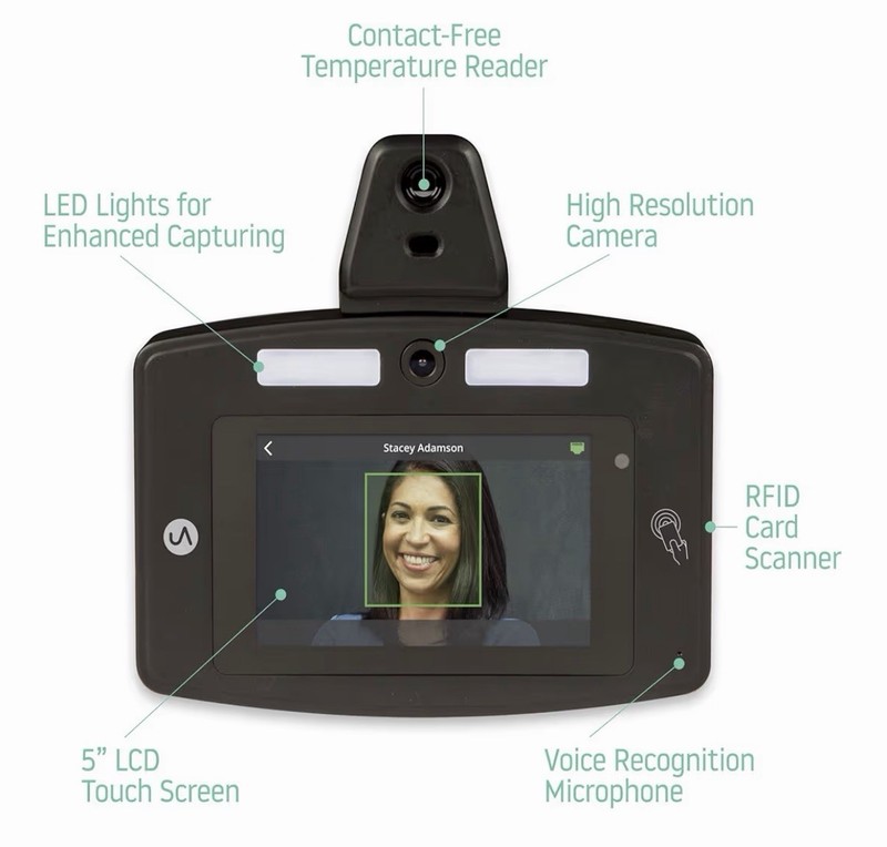 uAttend Touch-Free Voice Control and Facial Recognition Temp DR2500 gallery