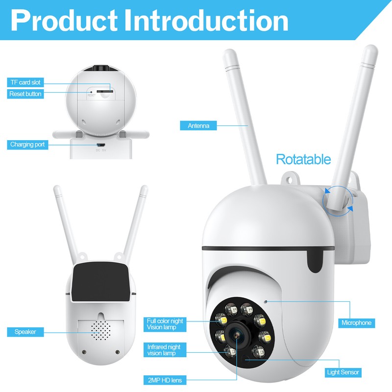 🔥LOT 4 Pack Wireless WiFi Security Camera System Smart Night Vision Cam 1080P gallery