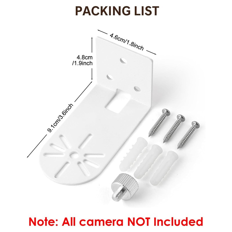 Metal Wall Mount for myQ Smart Garage Security Camera, No Drill Weatherproof ... gallery