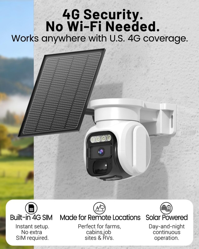 2K HD Outdoor Camera with 4G LTE & Protection - Perfect for Farms & Cabins gallery
